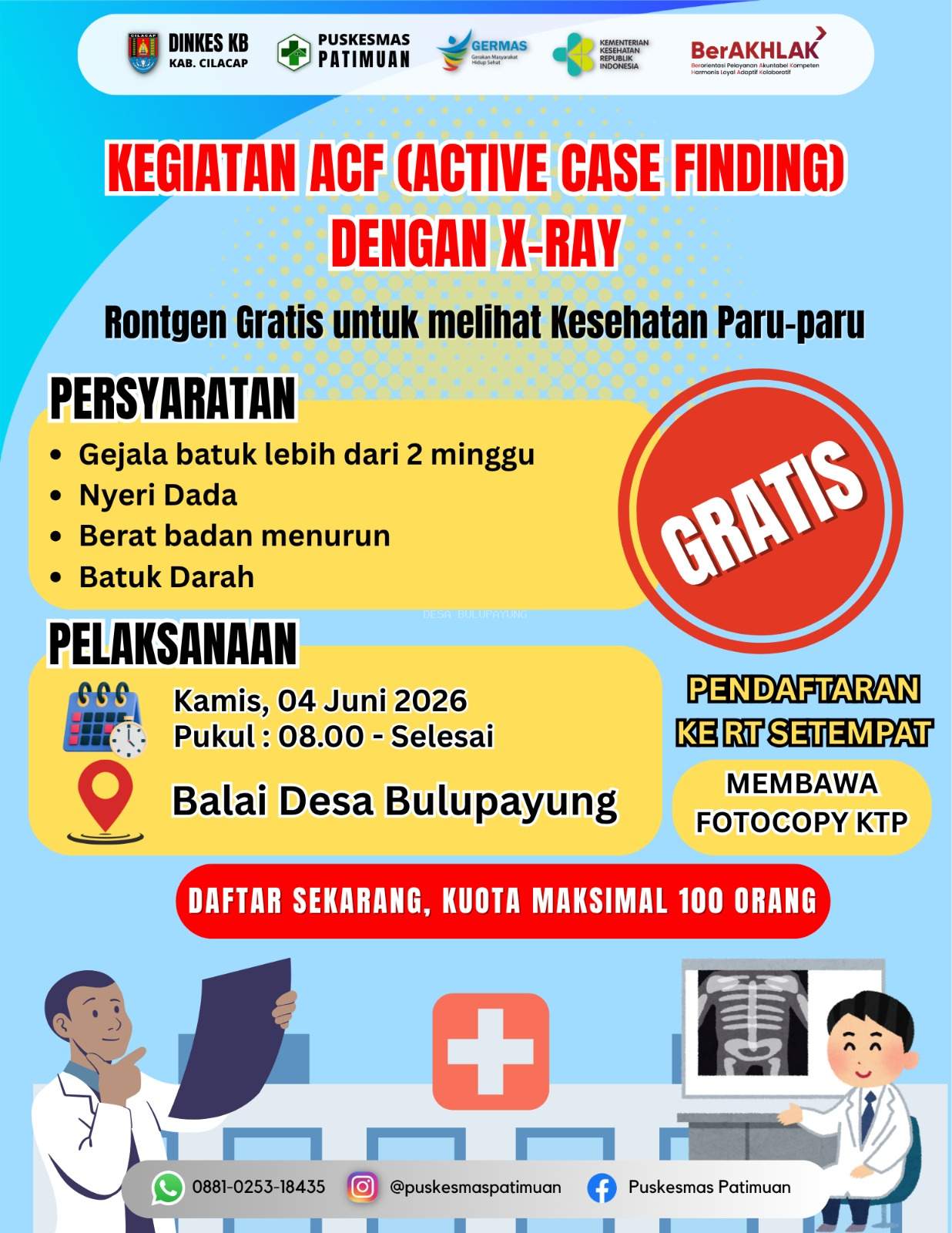 Active Case Finding (ACF) TBC Desa Bulupayung Kecamatan Patimuan